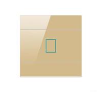 Remote Touch Light Switch, No Neutral Required, Tempered Glass, LED Indicator, 110-240V, Single Live Wire(gold)