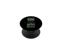 Remote Work Is Better At Monterey Beach California PopSockets Adhesive PopGrip