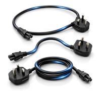Remote Work Laptop Cord 6Ft, C5 Cloverleaf to NEMA 5-15P 3 Prong AC Power Cable, Heavy Duty 18AWG Replacement Wall Lead for Laptop Adapter Brick, Home Desk, Student Housing, Backup Use, PVC, Cable
