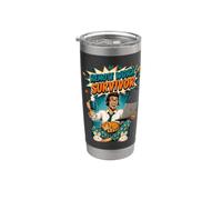Remote Work Survivor Comic Humor Design for Home Office Stainless Steel Insulated Tumbler