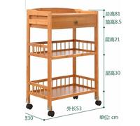 Removable 3-Tier Dining Cart - Versatile Kitchen Storage Rack & Small Living Room - Mobile Utility Cart for Dining Home & Office Use