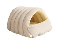 Removable and Washable Winter Closed-Off Cat Bed, Warm Foldable Pet Nest for Indoor Cats & Small Dogs,Anti-Anxiety Cuddler Beds (Green,X-Large)