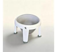 Removable Baby Bath Seat with 4 Removable Legs & Strong Suction Cups, Foldable Soft Silicone Seat Ring, Grey, Non-Slip Baby Bath Chair for Bathtub
