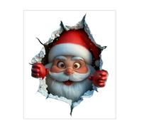 Removable Christmas Wall Stickers, Santa Claus Removable Cute Cartoon Home Decoration, Christmas Stickers Decoration - For Bedroom Study Office Home Apartment Parties