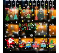 Removable Christmas Window Decals Large Size PVC Stickers for Glass Windows Double Sided Static Cling for Holiday Home Decor