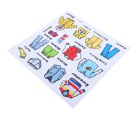 Removable Clothes Classification Labels PVC Sheet for Wardrobe Sorting | Easy to Peel and Stick, Simple to Read and Identify Bins, 24x24cm Sheet, for Little Ones