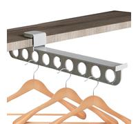 Removable Clothes Rail: HIPS Material Construction, Flexible Sliding Design, Reinforced Adhesive Fixation, Strong Load Capacity | Closet Organizer Track Management Esp