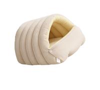 Removable Cover Plush Pet House Cozy Hideaway Bed for Dog and Cats Antislip Bottom Machine Washable Portable Design Enclosed Cats Bed