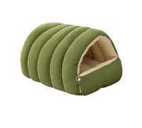 Removable Cover Plush Pet House Cozy Hideaway Bed for Dog and Cats Antislip Bottom Machine Washable Portable Design Enclosed Cats Cave Bed