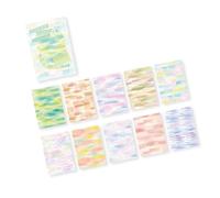 Removable Creative Hand Painted Design Sticky Note Multipurpose Strong Adhesive Writing Pad for Journal Scrapbooking Use Color Themed Notepads Journal Notebook Notepads