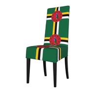 Removable Dining Chair Cover WHJDPP Flag of The Commonwealth of Dominica Printing Soft and Comfortable, Protects Chairs for Living Room, Dining Table and Kitchen