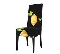 Removable Dining Chair Cover WHJSSF Beehive On A Branch Pattern Soft and Comfortable, Protects Chairs for Living Room, Dining Table and Kitchen