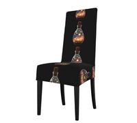 Removable Dining Chair Cover WHJSSF Glowing Stars Wishing Bottle Pattern Soft and Comfortable, Protects Chairs for Living Room, Dining Table and Kitchen