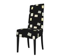 Removable Dining Chair Cover WHJSSF Happy Every Day Pattern Soft and Comfortable, Protects Chairs for Living Room, Dining Table and Kitchen