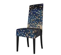 Removable Dining Chair Cover WHJSSF Stars On A Plate Pattern Soft and Comfortable, Protects Chairs for Living Room, Dining Table and Kitchen