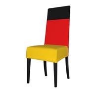 Removable Dining Chair Seat Cover - Washable Stretch Chair Slipcover/German Flag Print Protector, for Home