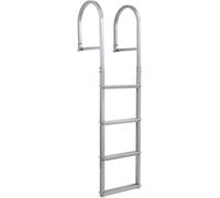 Removable Dock Ladder 4 Steps, 500lbs Load Capacity, Aluminum Swim Ladders, Pontoon Boat Ladder with Nonslip Design for Lake, Marine Boarding, Pool