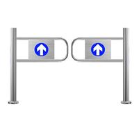 Removable Double Action Stainless Steel Swing Door, Manual Opening Pedestrian Gate for Restaurant/Counter/Salon - 100cm H x 190cm W, & Stylish