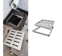 Removable Drain Grate for Shower 10x10cm (4"x4"x3 4") Square Drain Cover Keeps Gutters Clean Anti Clogging Design Ideal for Bathroom and Outdoor Use.