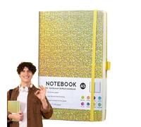 Removable Glitter Lined Notebook - Glitter Notebook - A5 Hardcover Journal | 8.4x5.7 Inch 160 Pages Ruled Glitter Never Peel Off Journal Hardcover Notebooks With Bandage Pa