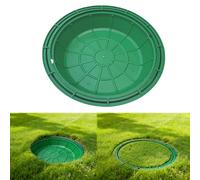 Removable Green Septic Tank Lid 40cm Recessed Manhole Cover for Drain Inspection Flat Hidden Cover for Yard Garden School PavementDurable & Weatherproof