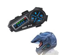 Removable Motorcycle Helmet Bluetooth Headset, 500M Motorcycle Communication Systems 2 Riders Intercom for motorcycle helmets with Music Sharing/Noise Reduction/FM Radio, 2 Mics&40mm Speaker (1-Pack)