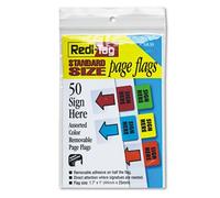 Removable Page Flags, Green/Yellow/Red/Blue/Orange, 10/Color, 50/Pack