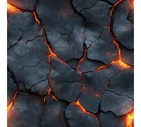Removable Peel and Stick Wallpaper Black Magma 17.3"x236" Stone Cracks Flame for Bedroom Bathroom Easy Peel Off Stick on Wallpaper Contact Paper Renter Friendly Wall Paper