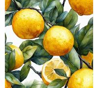 Removable Peel and Stick Wallpaper Lemon Fruit 17.3"x118" Watercolor Summer for Bedroom Bathroom Easy Peel Off Stick on Wallpaper Contact Paper Renter Friendly Wall Paper