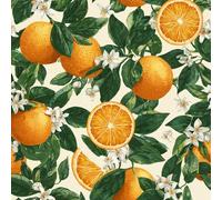 Removable Peel and Stick Wallpaper Orange Fruit 17.3"x118" Painting Plants for Bedroom Bathroom Easy Peel Off Stick on Wallpaper Contact Paper Renter Friendly Wall Paper