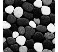 Removable Peel and Stick Wallpaper Pebbles Texture 17.3"x236" Natural Decorative for Bedroom Bathroom Easy Peel Off Stick on Wallpaper Contact Paper Renter Friendly Wall Paper