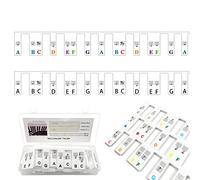 Removable Piano Keyboard Note Labels 2 Pcs 88-Key Full Size Piano Keyboard Stickers with Box, Silicone Piano Key Stickers for Beginners, Kids