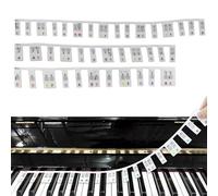 Removable Piano Keyboard Note Labels, Piano Key Music Notes Letter Label for Beginner, 88 Key Full Size Silicone Piano Keyboard Note Labels, Removable Piano Keyboard Note Labels for Learning