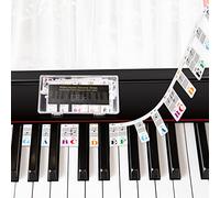 Removable Piano Keyboard Note Labels Piano Keyboard Stickers for Beginner Silicone Piano Notes Guide for Learning, 88-Key Full Size, No Need Stickers, Reusable and Comes with Box（Colorful）