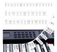 Removable Piano Keyboard Note Labels, Reusable 88 Key Full Size Universal Piano Notes Letter Guide, No Need Stickers, Piano Notes Overlay with Box, Silicone Music Label for Beginners (Colorful Text)