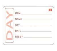 Removable Prepped Food Labels, Self-Adhesive Kitchen Inventory Stickers for Food Safety and Date Coding, Large 50x75mm Storage Tags - Pack of 500