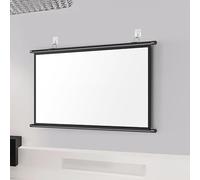 Removable Projector Screen, Wall & Ceiling Mounted Projector Screen 60/72 inch, Projection 4:3/16:9 Movies Screen for Home Cinema Office Video Game-Matte White Screen(4:3,60")