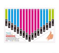 Removable PVC Sticker Set for 17-Key Kalimba Supporting Musical Education Through Visual Key Identification and Practice