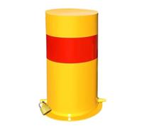 Removable Safety Bollard, Iron Parking Barrier, Thickened Design, with Lock, Striking Colors, for Construction Sites, Roadside Parking