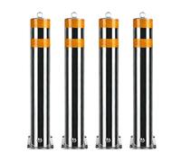 Removable Safety Bollard Post with Reflective Strips for Pedestrian Safety and Traffic Control