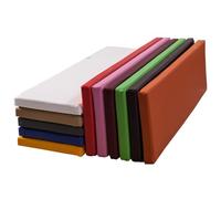 Removable, scratch resistant PU leather cushion, 8cm thick, ideal for indoor and outdoor use, perfect for kitchen chairs, garden, patio, milky white, 16x65cm