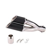 Removable stainless steel noise suppressor For CBR For Z400 Big Devil502C For Ninja250 For mt07 For S1000RR Etc Universal 51mm Motorcycle Exhaust Pipe Escape Modified Motorbike Double Holes