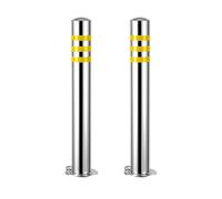 Removable Steel Parking Bolds2 PCS Yellow 60cm/23.6in Bolt Down Securi Posts for Driveways Ideal for Traffic Control in Setive Areas