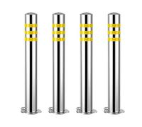 Removable Steel Parking Bolds4 PCS Yellow Securi Posts for Driveways TrafficSetive Areas 75cm/29.5in Bolt Down Safe Ber