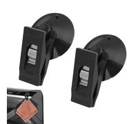 Removable Suction Hook - 2PCS Window Clamp Hook for Cards, Bills and Tickets | Strong Suction Cup Clip for Car Glass, Mirror, Home Display Hanging Pendant, Reusable Utility Clamp Holder