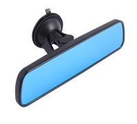 Removable Suction Interior Rearview Mirror for Cars, 360 Degree Adjustable | Black Plastic and Glass Construction, Screw Nut Tightening, Shake Reduction, Stable Mounting for Monitoring Backseat