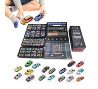 Removable Toy Cars: 2.4" Die-Cast Vehicles, Mini Race Collection, Built-in Garage Storage Set | Entertainment, Action, Full Travel Toys for Kids
