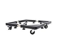 Removable Universal Roller Washing Machine Refrigerator Base Stand 56x56 cm, Black