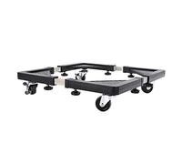 Removable Universal Roller Washing Machine Refrigerator Base Stand 56x56cm, Black