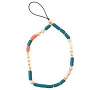 Removable Universal Smartphone Lanyard with PEACE and HAPPY Pattern, Blue